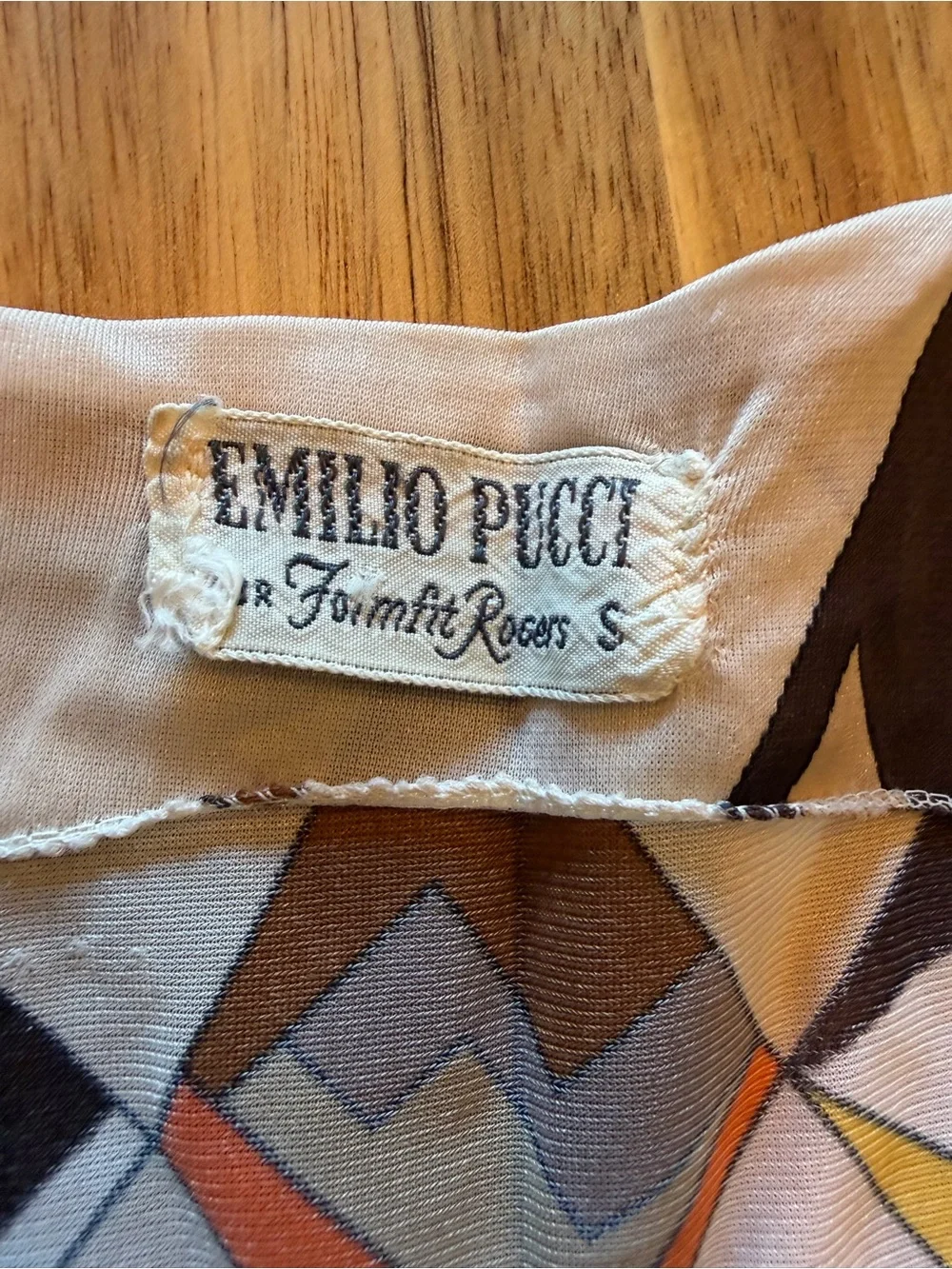 Vintage Emilio Pucci for Formfit Rogers 2 Piece Geometric Dress Set Size S